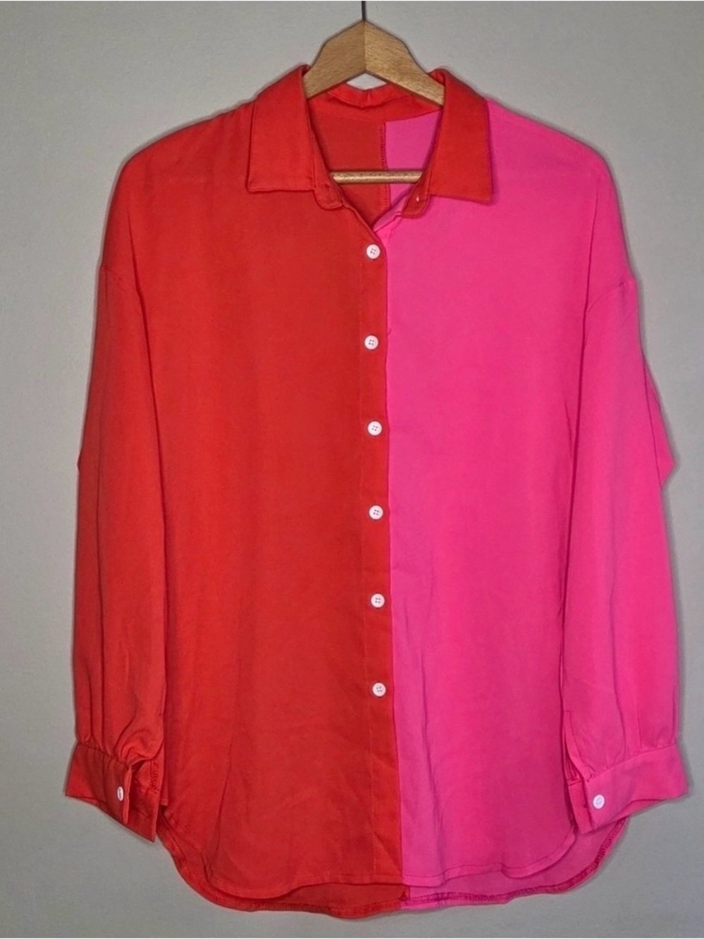 Neon Color Block Blouse - Picture 2 of 7
